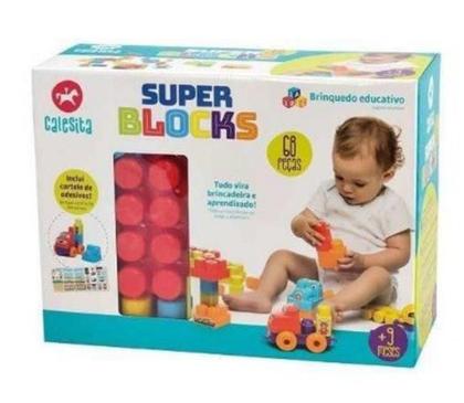 Imagem de Super Blocks 68 Peças - Calesita