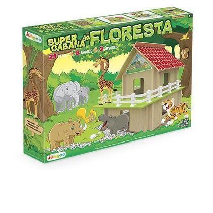 Imagem de Super Cabana Da Floresta Em Mdf Com Animais Junges 31 Peças
