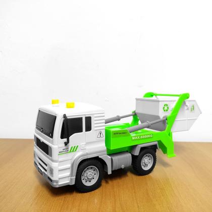Imagem de Super Caminhão de Lixo Caçamba de Controle Remoto Com Farol