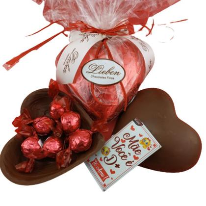 Imagem de Super Cesta de Vime com Espumante Pelúcia Chocolates Variados Presente Aniversário Namorados