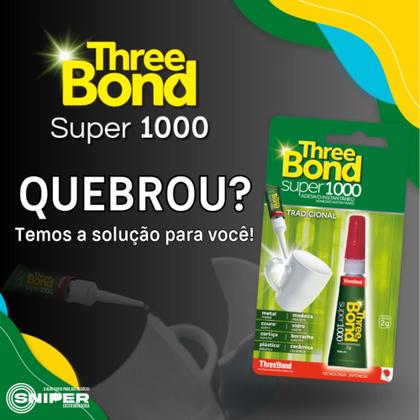 Imagem de Super Cola Tudo Adesiva 2gr Threebond Super 1000 Unitário