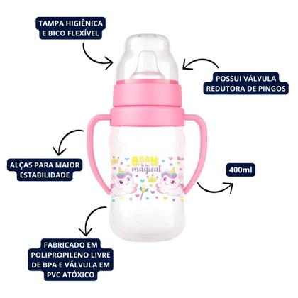 Imagem de Super Copo Treinamento 300ml C/ Alça e Bico Flexível Little Unicorn BabyGo