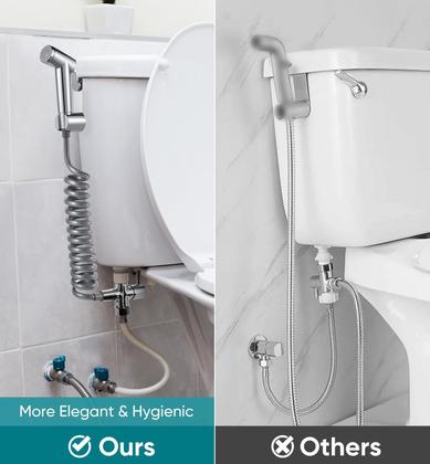 Imagem de Super Ducha Higiênica Com Duas Saídas De 1/2 Mm Super Prática aço inox 304