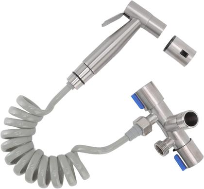 Imagem de Super Ducha Higiênica Com Duas Saídas De 1/2 Mm Super Prática aço inox 304