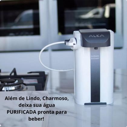 Imagem de Super Filtro Purificador Água Alcalino Bacteriológico Branco Mesa Parede Ph 9 Alka