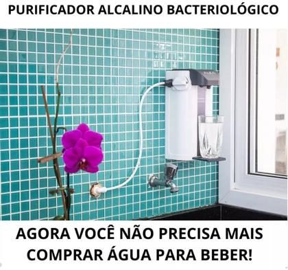 Imagem de Super Filtro Purificador Água Alcalino Bacteriológico Branco Mesa Parede Ph 9 Alka