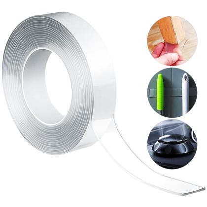 Imagem de Super Fita Mágica Adesiva Dupla Face Forte E Lavável 2mts BOM1301