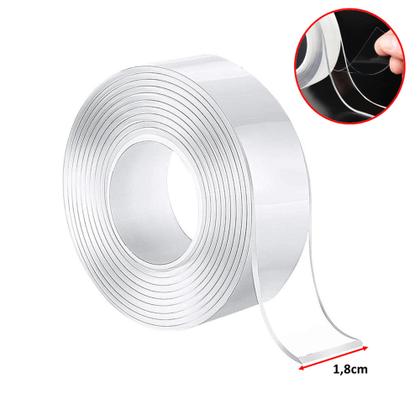 Imagem de Super Fita Mágica Adesiva Dupla Face Forte E Lavável 2mts BOM1301