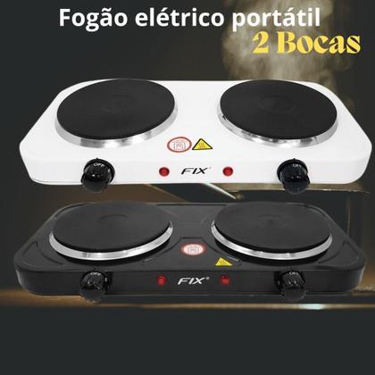 Imagem de Super Fogão Cooktop Elétrico Portátil 2 bocas 2000w - 110v