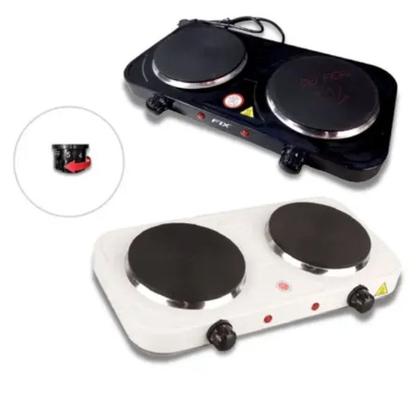 Imagem de Super Fogão Cooktop Fogareiro disco Elétrico 2 Bocas Portáti