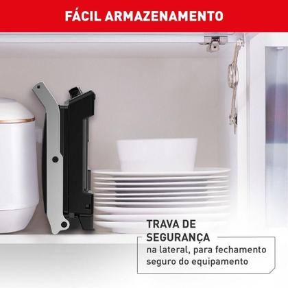 Imagem de Super Grill e Sanduicheira Arno GGRA Inox com Abertura de 180º 1830W 220V