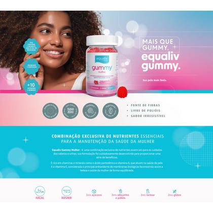 Imagem de Super Gummy Equaliv Mulher Imunidade Energia Visão 60 Gomas