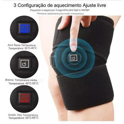 Imagem de Super Joelheira Aquecimento Elétrica Massagem Terapêutica