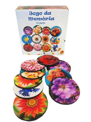 Imagem de Super Jogo Da Memória Cognitivo Lindas Flores 12 Pares Em
