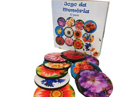 Imagem de Super Jogo Da Memória Cognitivo Lindas Flores 12 Pares Em