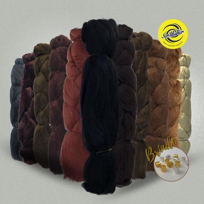 Imagem de Super Jumbão Ser Mulher Cores Diversas 399 Gramas Para Tranças Box Braids Nagô Twist 65 cm