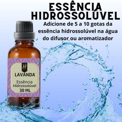 Imagem de Super Kit 5 Essências A Base Água Hidrossolúvel 30ml Difusor