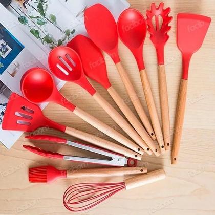 Imagem de Super Kit Cozinha 12 Peças Utensílios Completo Silicone Alta