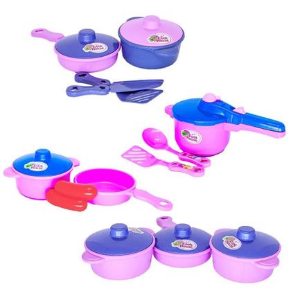 Imagem de Super Kit Cozinha Infantil Eletro Legumes Café Tábua 57Pç