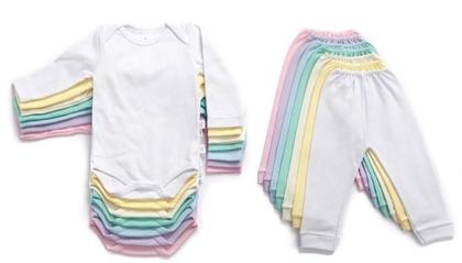 Imagem de Super Kit Enxoval 50 Peças Roupas de Bebê Body Macacão Mijão Luvas Toucas e Meias Maternidade