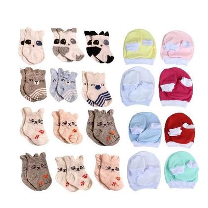 Imagem de Super Kit Enxoval 50 Peças Roupas de Bebê Body Macacão Mijão Luvas Toucas e Meias Maternidade