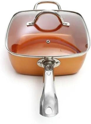 Imagem de Super Kit Panela Caçarola Fritadeira Titânio/Antiaderente