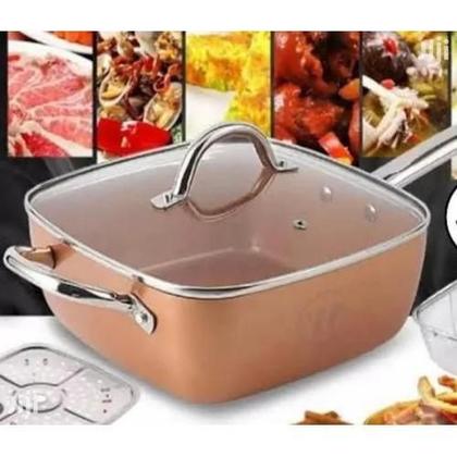 Imagem de Super Kit Panela Caçarola Fritadeira Titânio/Antiaderente