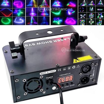 Imagem de Super Laser Show RGB 500mw Controle Remoto DMX 512 Bivolt Dj Iluminação Bivolt - 194883