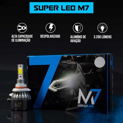 Imagem de Super LED M7 6000K Com Cooler H3 H7 H9012 HB3 HB4