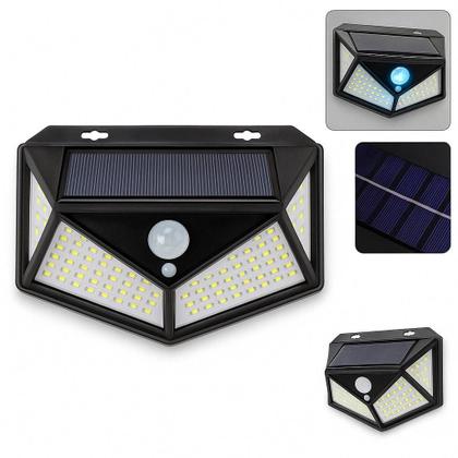 Imagem de Super Luminária Solar com 100 LEDs e 1000 Lúmens  3 Modos de Iluminação Inteligente