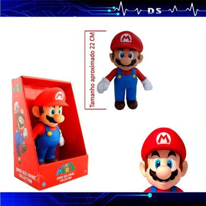 Imagem de Super Mario Melhor Boneco Coleção + Caixa Personalizada 22Cm