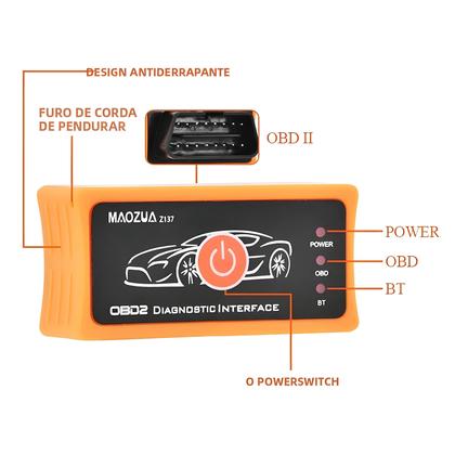 Imagem de Super Mini Ferramenta De Diagnóstico Bluetooth OBD2 Maozua Z137 Elm327 V1.5 Leitor De Código Scanner