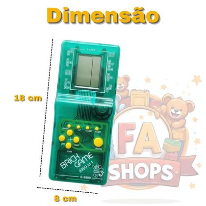 Imagem de Super Mini Vídeo Game Clássico Portátil De Mão Antigo 9999 Jogos Em 1 Retrô Tetris Cobrinha Corrida Aniversario lembrancinha Doação Natal Kit 05