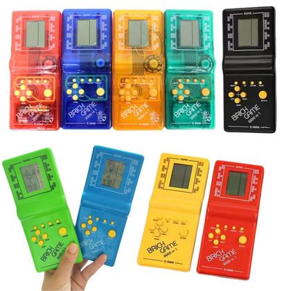 Imagem de Super Mini Vídeo Game Clássico Portátil De Mão Antigo 9999 Jogos Em 1 Retrô Tetris Cobrinha Corrida Aniversario lembrancinha Doação Natal Kit 05