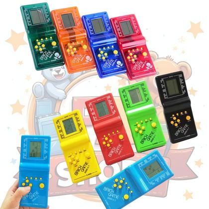 Imagem de Super Mini Vídeo Game Clássico Portátil De Mão Antigo 9999 Jogos Em 1 Retrô Tetris Cobrinha Corrida Aniversario lembrancinha Doação Natal Kit 05