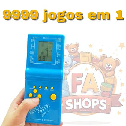 Imagem de Super Mini Vídeo Game Clássico Portátil De Mão Antigo 9999 Jogos Em 1 Retrô Tetris Cobrinha Corrida Aniversario lembrancinha Doação Natal Kit 05