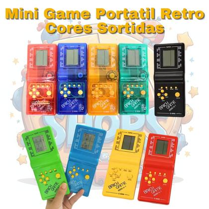 Imagem de Super Mini Vídeo Game Clássico Portátil De Mão Antigo 9999 Jogos Em 1 Retrô Tetris Cobrinha Corrida Aniversario lembrancinha Doação Natal Kit 05