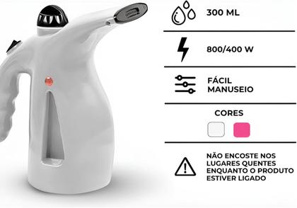 Imagem de Super Passadeira A Vapor 4 em 1 passa Roupa No Cabide em 4 minutos Portátil 110v 800w