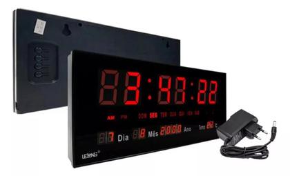 Imagem de Super Relógio Cronometro Calendário Alarme Digital Parede