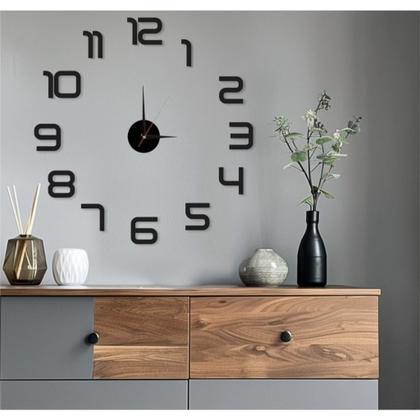 Imagem de Super Relógio De Parede Quartz Grande 3d Luxo Escritório Comercio Escola Quarto