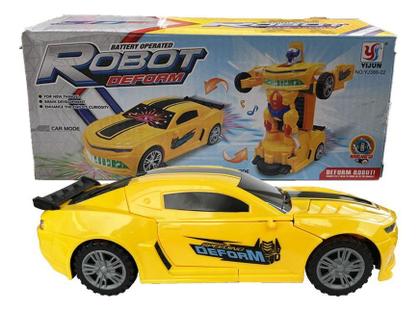 Imagem de Super Robots Carrinho Camaro Transformers Vira Robô Luz Som Bate Volta Carrinho Camaro Transformers 