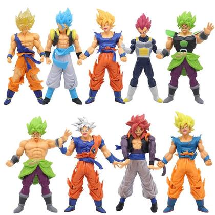 Imagem de Super Saiyan Son Goku Dragon Ball Z Anime PVC Action Figure 18cm Estátua Colecionável Brinquedo