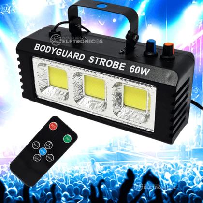 Imagem de Super Strobo 60W Canhão Refletor Com Controle 3 LEDs Efeito Flash Para Festa - 1948813