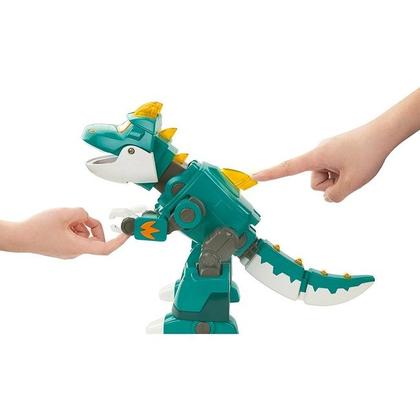 Imagem de Super Wings Lendário Dinossauro Tino 35 Cm Articulado Com Luzes, Sons e Vapor Sai Da Boca - Sunny