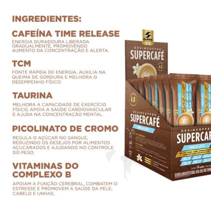 Imagem de SuperCafé Caixa Com 14 Unidades De 10g Super Nutrition Vanilla Latte