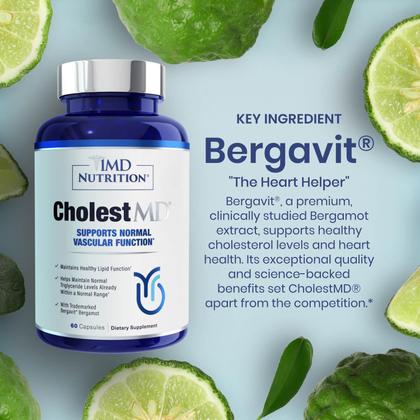 Imagem de Suplemento 1MD Nutrition CholestMD com extrato de folha de oliveira 60 cápsulas