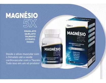 Imagem de SUPLEMENTO ALIMENTAR 5 TIPOS DE MAGNéSIO 5X COM 60 CáPSULAS A2F