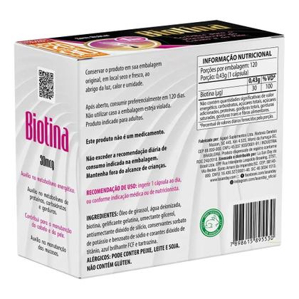 Imagem de Suplemento Alimentar Biotina 120 Cápsulas - La San Day