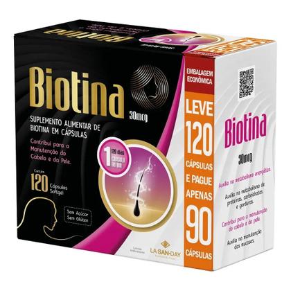 Imagem de Suplemento Alimentar Biotina 120 Cápsulas - La San Day