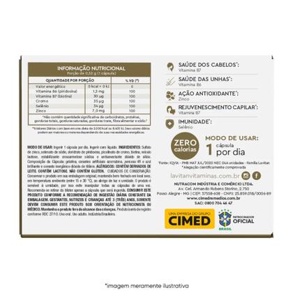 Imagem de Suplemento Alimentar Cabelos e Unhas Com 60 Cáps- Lavitan